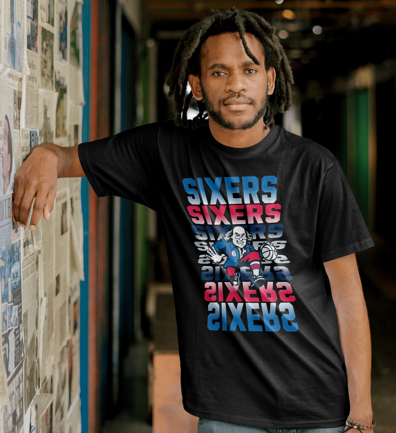 Sixers mirrored Short Sleeve T-Shirt