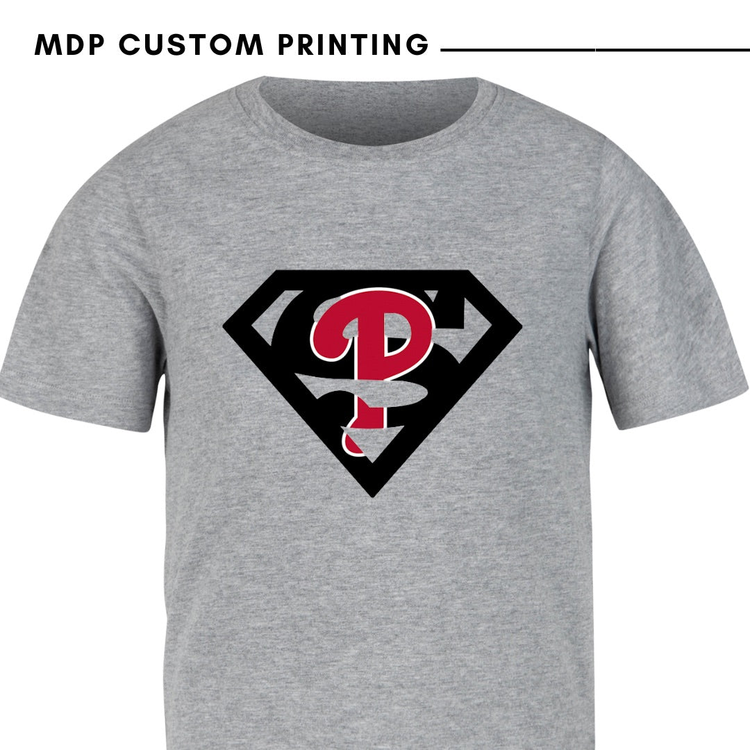 Short Sleeve Phillies Superman Logo T-shirt