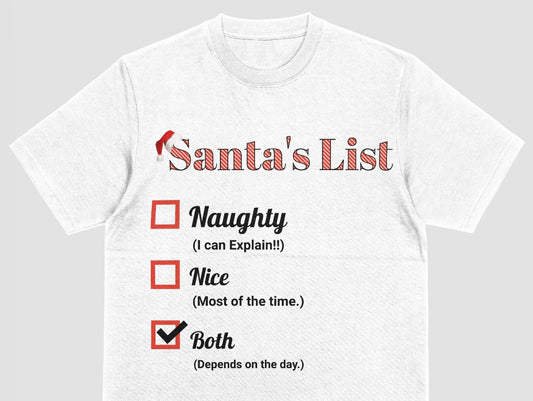 Santa List short sleeve t-shirt