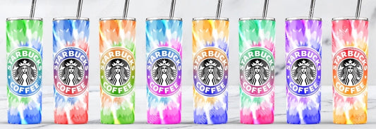 Starbucks Coffee Tie-Dye Pattern Tumbler