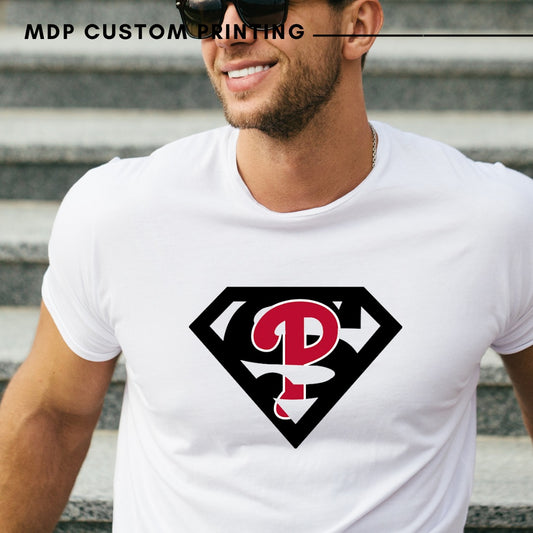 Short Sleeve Phillies Superman Logo T-shirt